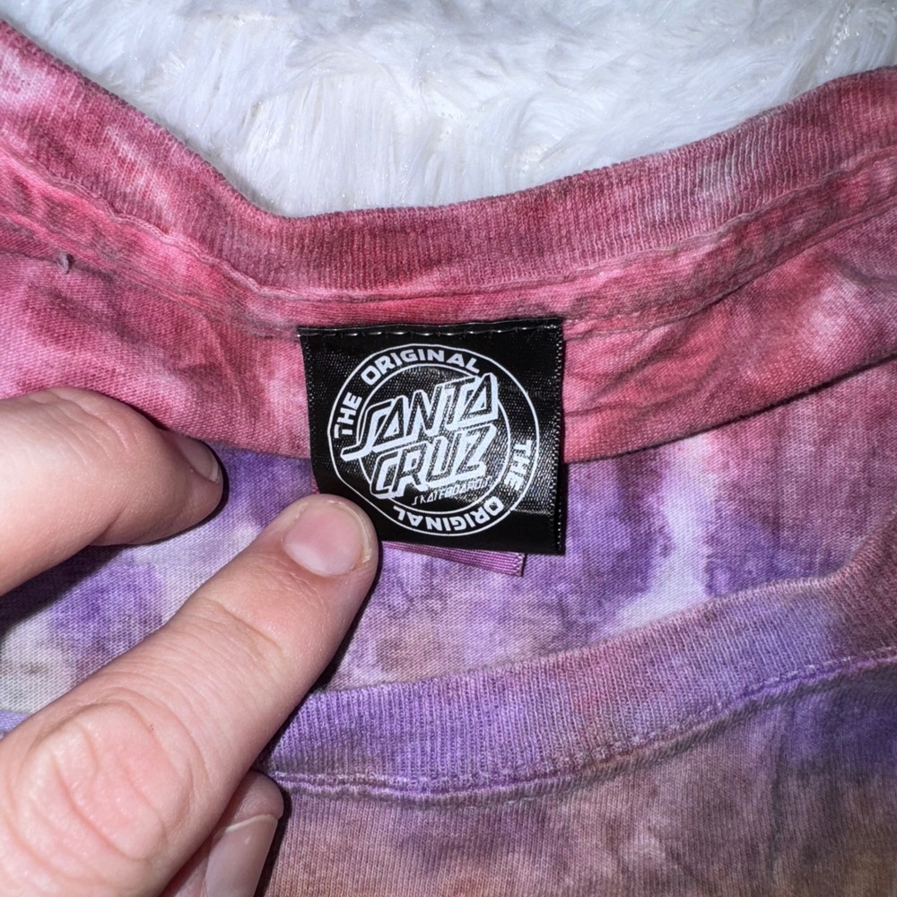 Santa Cruz Skateboards T-Shirt Tie Dye Swirl Mens Medium Graphic Tee - Picture 4 of 6